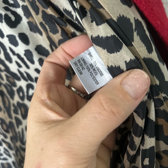 Muse Womens Red Size Wool Blend jacket Size 8 - Picture 7 of 14